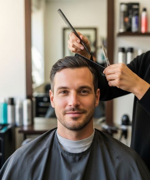 men's haircut
